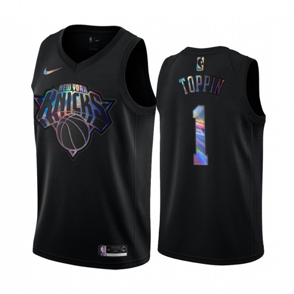 NBA New York Knicks Trikot Obi Toppin 1 Iridescent HWC Collection Swingman - Herren